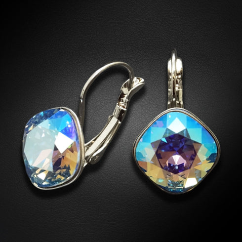 Earrings "Dazzling Sparkle IV R (Light Sapphire Shimmer)" with Swarovski™ crystals